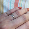 Slim Platinum Half Round Wedding Band by F. Goldman