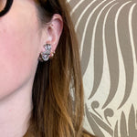 English Marcasite Bow Clip On Earrings