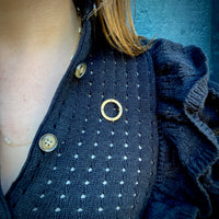 Refined Edwardian Engraved Gold Brooch with Montana Sapphires