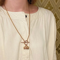 Ornate Fob on Toggle Chain Necklace