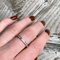 Richly Detailed Art Deco Diamond Wedding Band