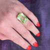 Florescent Uranium Spinel Cocktail Ring
