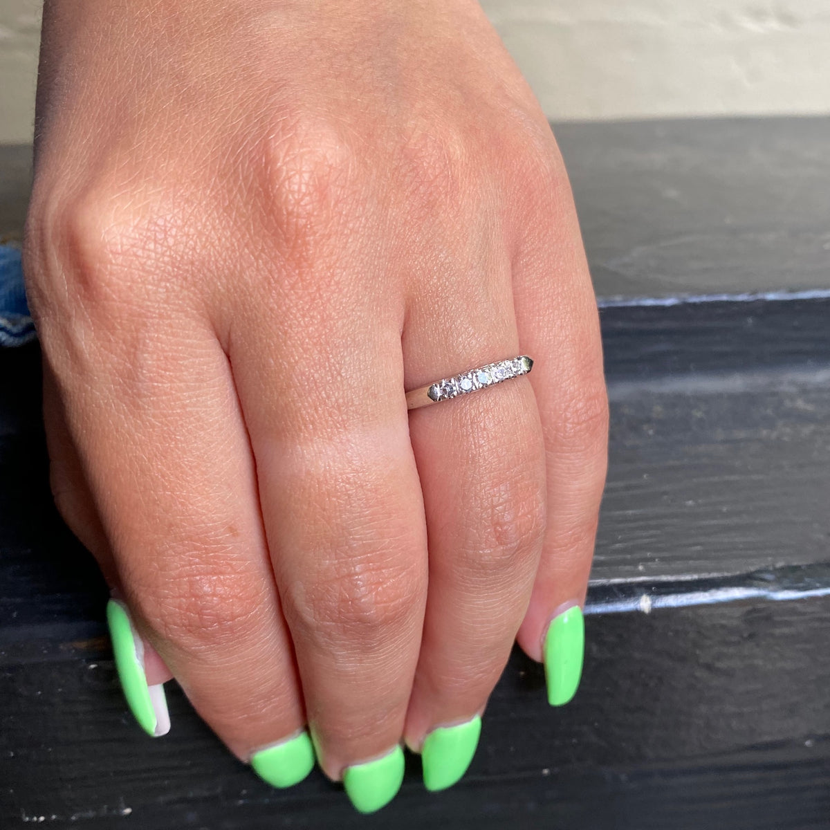 Sparkling Bright White Diamond Band