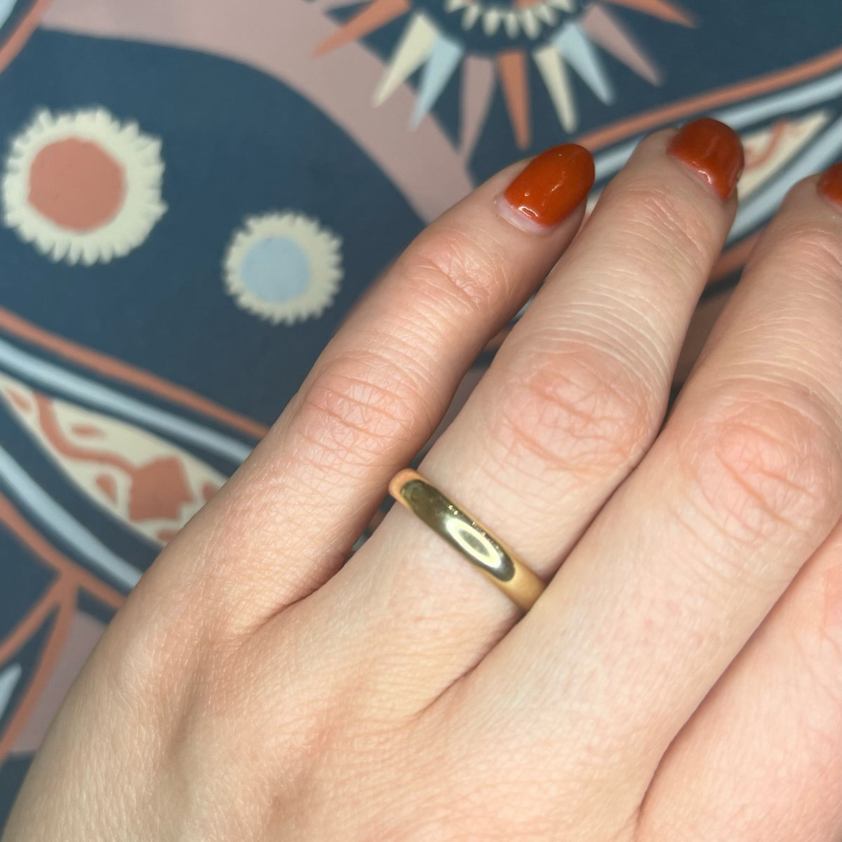 Victorian Half Round Gold B.N.Co. Wedding Band