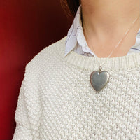 Edwardian Silver Fold Out Heart Locket