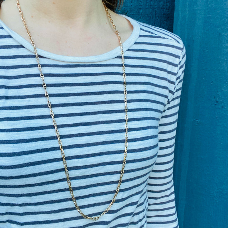 Vintage Extra Long Gold Anchor Chain