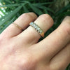 Fancy Vintage 1940's 2 tone Gold and Diamond Band