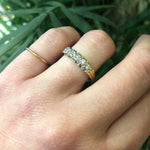 Fancy Vintage 1940's 2 tone Gold and Diamond Band