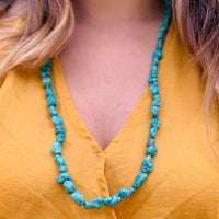 Natural Tibetan Turquoise Nugget Necklace