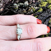 Sculpted 1940's Two Tone Gold Engagement Ring
