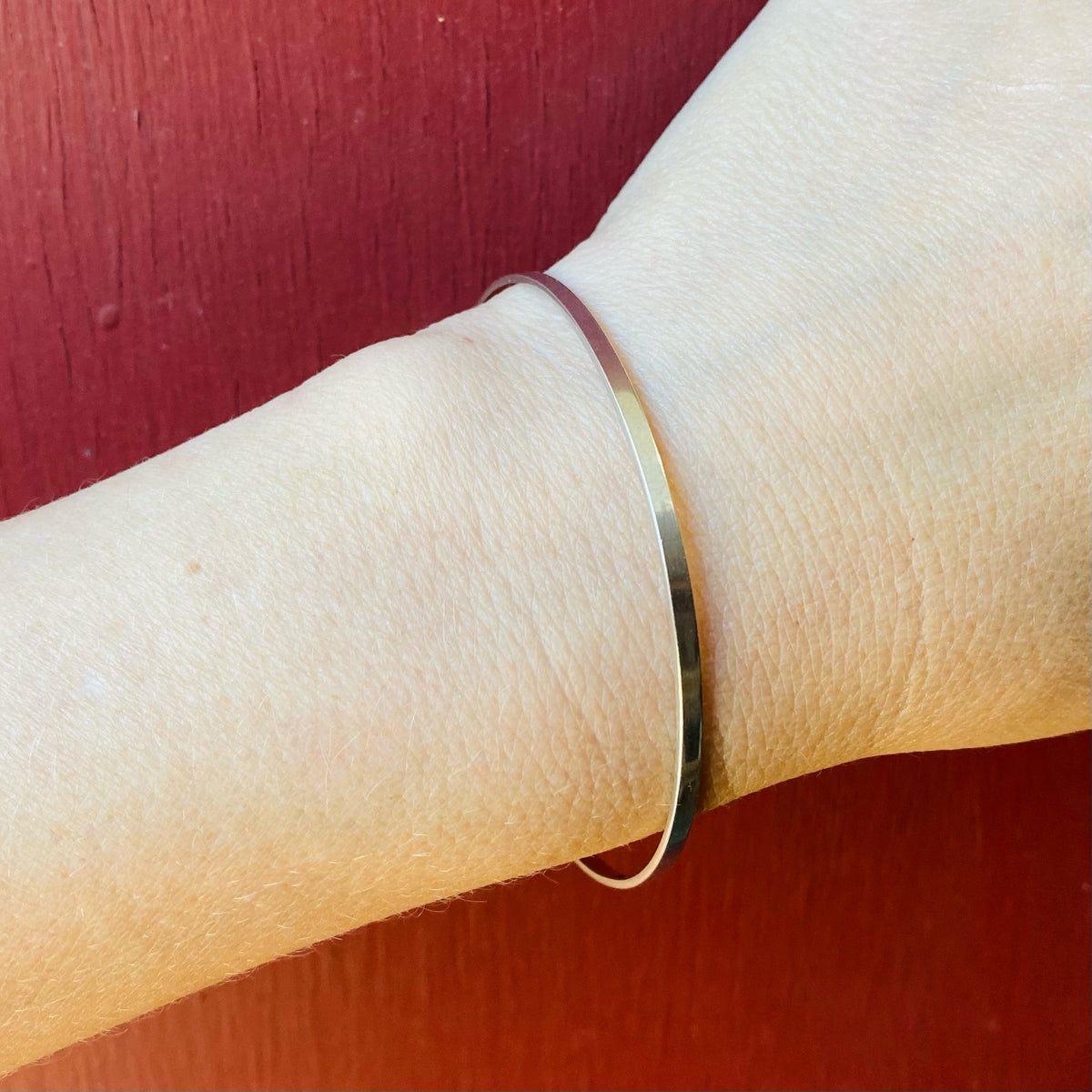 Slim Sterling Silver Bangle Bracelet
