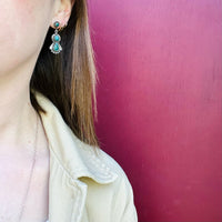 Fabulous Turquoise Earrings with Wonderful Silver Work