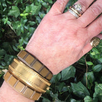 Gutta Percha Hinged Bangle Bracelet
