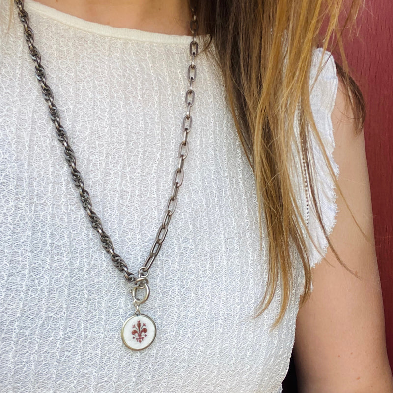 Double-Sided Bridge & Fleur de Lis Charm
