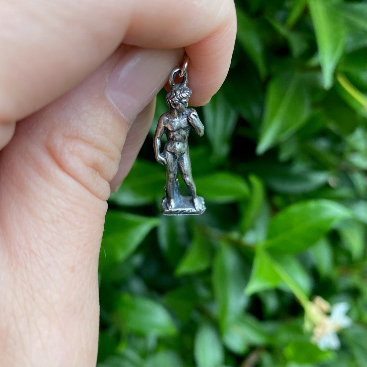 Michelangelo's David Vintage Charm in Silver