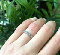 Vintage Platinum Diamond Band