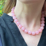 Prettiest Pastel Pink Glass Bead Choker