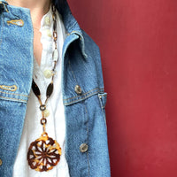 Unusual Antique Carved Organic Necklace