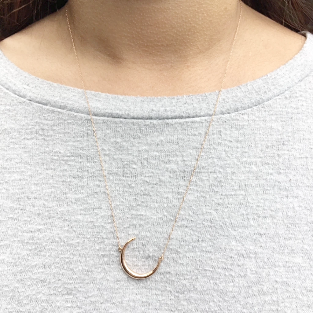 Victorian Crescent Moon Necklace by 720