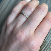 Unique 1940's 2 tone Gold and Diamond Band