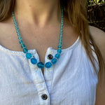 Electric Aquamarine Art Deco Beads
