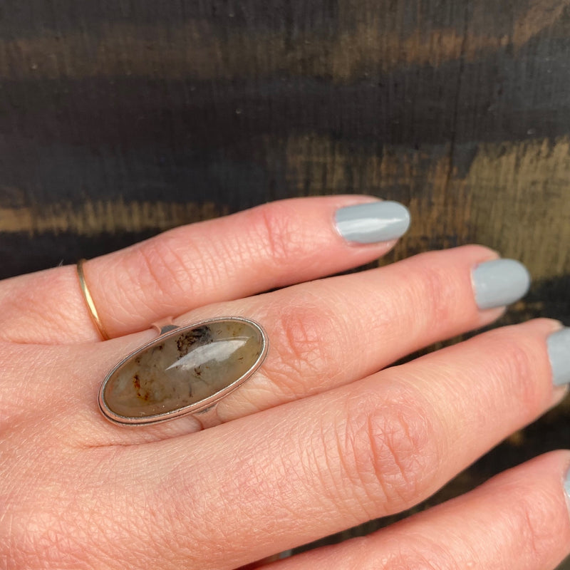 Subtle Sterling Silver & Agate Ring