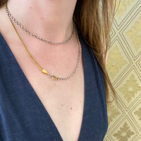 Mixed Metal Married Chain with Ornamental Details