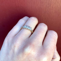Crisp NOS Two Tone Diamond Wedding Band