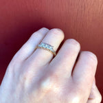 Crisp NOS Two Tone Diamond Wedding Band