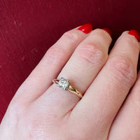 Beautiful 1940's Gold Diamond Engagement Ring
