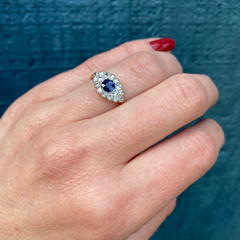 Sapphire and Diamond Pavé Ring