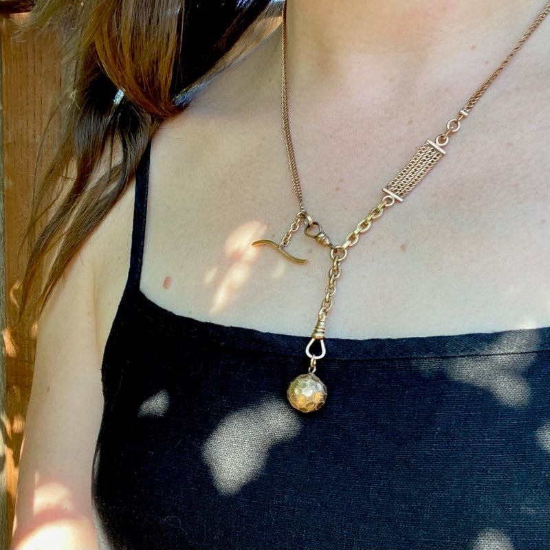Glittering Victorian Polka-Dot Ball Fob