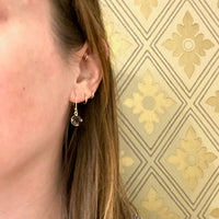 Deep Red Garnet Dangle Earrings