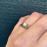 Floral Filigree Diamond Solitaire Engagement Ring