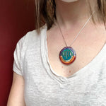 Fantastic Rainbow & Rain Inlay Pendant