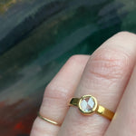 Rose Cut Diamond Solitaire in High Carat Gold