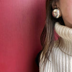 Mod Oversized Sterling Half Sphere Earrings