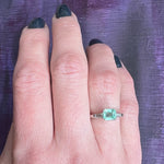 Timeless Emerald Ring with Baguette Accents