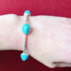 HOB Mexican Modernist Silver & Turquoise Bangle