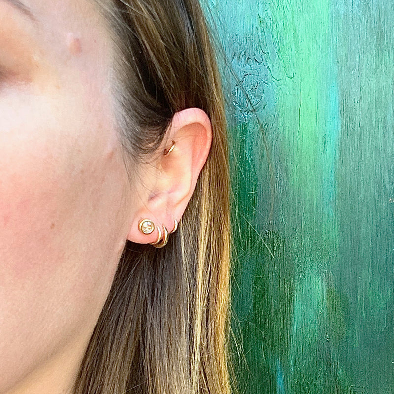 The Rose Cut Diamond Stud Earrings