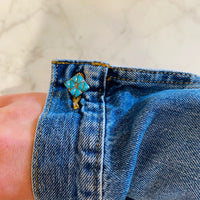 Geometric Turquoise Inlay Silver Cufflinks