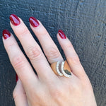 Bold Gold Modernist Diamond Ring by Gutsneider