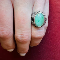 Lush Vineyard Jade & Silver Ring