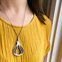 Danish Modern Sterling Bulb Necklace by Moltke