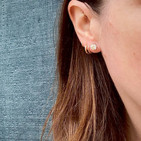 Stunning Old Euro Diamond Studs in Platinum