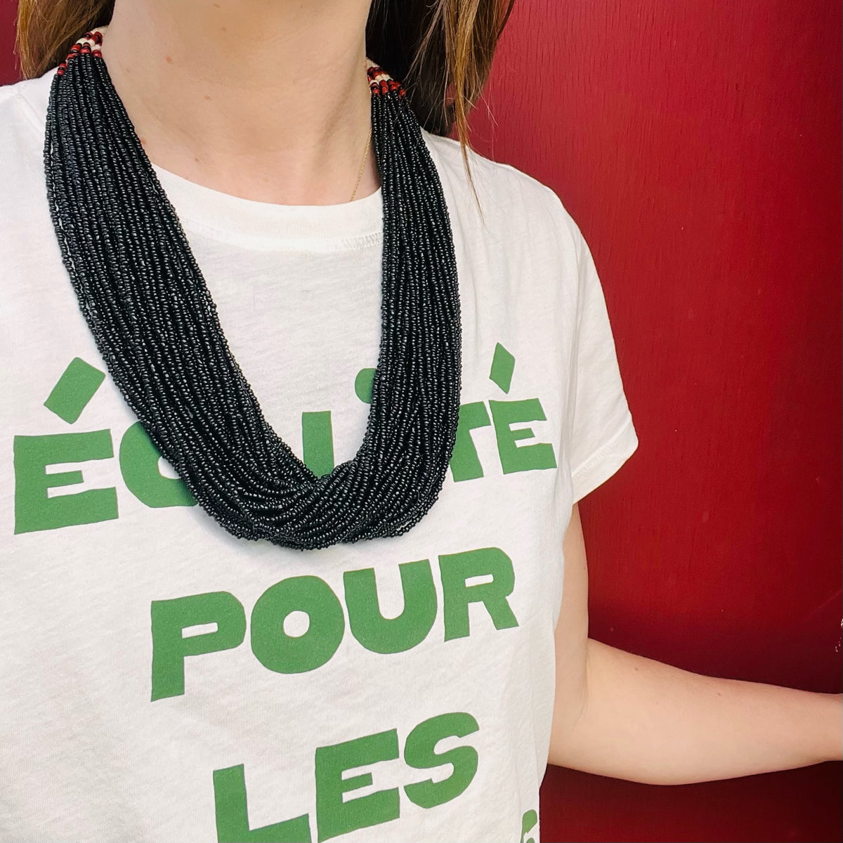 Luxuriant Many Strand Seed Bead Necklace