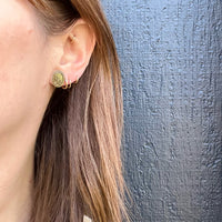 Sentimental Victorian Woven Hair Stud Earrings