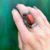 Repoussé Dragon Antique Tibetan Ring