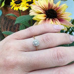 Sweet Little Flower Diamond Cluster Engagement Ring