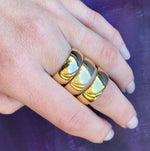 Wide Half Round Wedding Band in 18k Gold